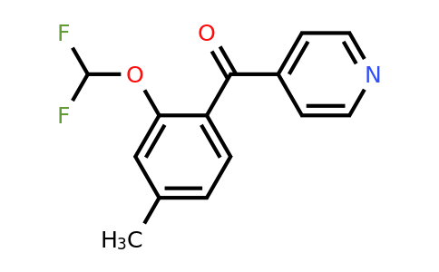 1261869-87-7 | 4-(2-(Difluoromethoxy)-4-methylbenzoyl)pyridine