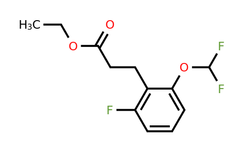 1261879-35-9 | Ethyl 3-(2'-(difluoromethoxy)-6'-fluorophenyl)propionate