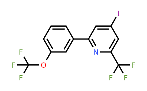 1261882-23-8 | 4-Iodo-2-(3-(trifluoromethoxy)phenyl)-6-(trifluoromethyl)pyridine