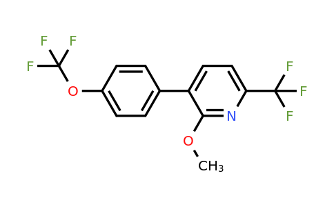 1261883-42-4 | 2-Methoxy-3-(4-(trifluoromethoxy)phenyl)-6-(trifluoromethyl)pyridine