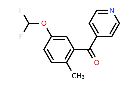 1261883-75-3 | 4-(5-(Difluoromethoxy)-2-methylbenzoyl)pyridine