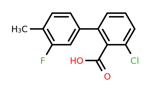 1261893-17-7 | 6-Chloro-2-(3-fluoro-4-methylphenyl)benzoic acid