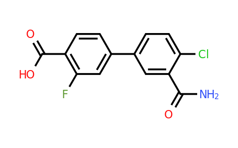 1261898-62-7 | 4-(3-Carbamoyl-4-chlorophenyl)-2-fluorobenzoic acid