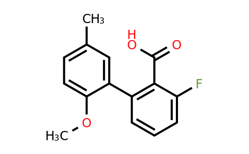 1261899-33-5 | 6-Fluoro-2-(2-methoxy-5-methylphenyl)benzoic acid