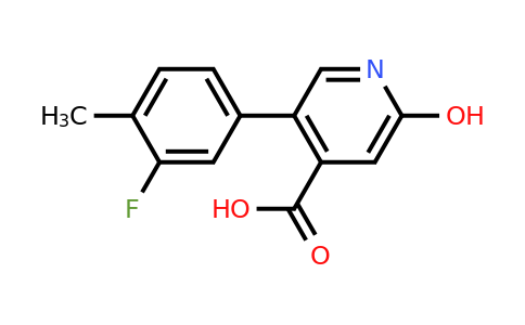 1261904-73-7 | 5-(3-Fluoro-4-methylphenyl)-2-hydroxyisonicotinic acid