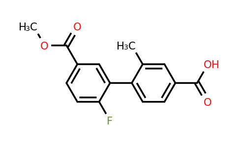 1261908-23-9 | 4-(2-Fluoro-5-methoxycarbonylphenyl)-3-methylbenzoic acid