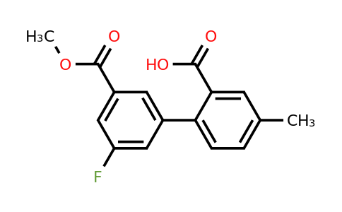 1261911-51-6 | 2-(3-Fluoro-5-methoxycarbonylphenyl)-5-methylbenzoic acid