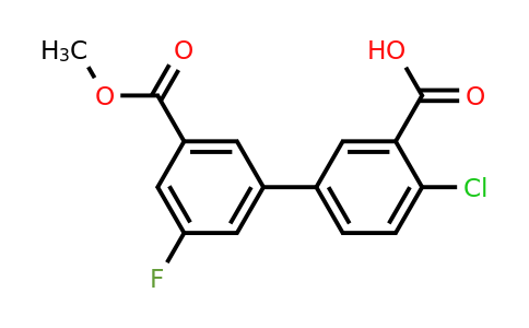 1261911-90-3 | 2-Chloro-5-(3-fluoro-5-methoxycarbonylphenyl)benzoic acid