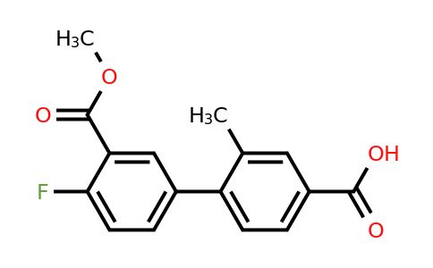 1261912-11-1 | 4-(4-Fluoro-3-methoxycarbonylphenyl)-3-methylbenzoic acid