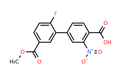1261912-35-9 | 4-(2-Fluoro-5-methoxycarbonylphenyl)-2-nitrobenzoic acid