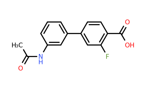 1261912-38-2 | 4-(3-Acetylaminophenyl)-2-fluorobenzoic acid