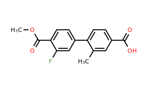 1261912-42-8 | 4-(3-Fluoro-4-methoxycarbonylphenyl)-3-methylbenzoic acid