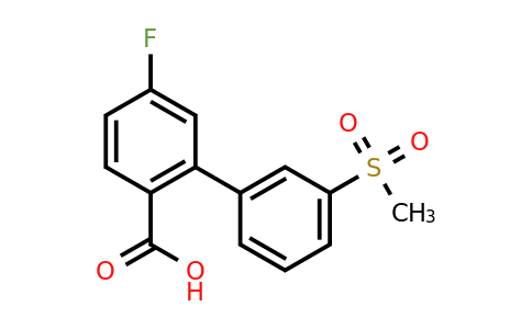 1261912-86-0 | 4-Fluoro-2-(3-methylsulfonylphenyl)benzoic acid