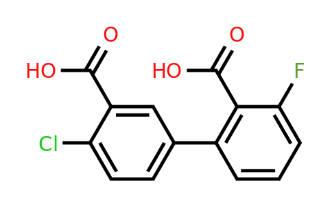 1261913-62-5 | 2-(3-Carboxy-4-chlorophenyl)-6-fluorobenzoic acid