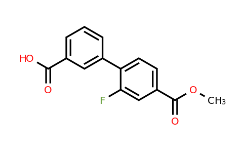 1261915-45-0 | 3-(2-Fluoro-4-methoxycarbonylphenyl)benzoic acid