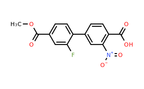 1261916-41-9 | 4-(2-Fluoro-4-methoxycarbonylphenyl)-2-nitrobenzoic acid