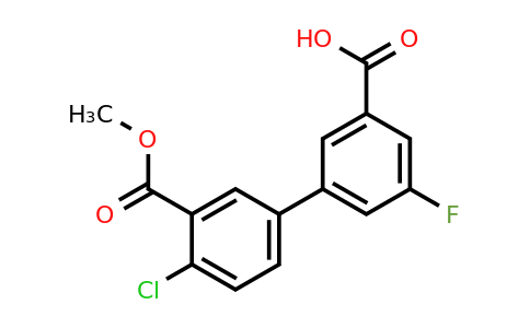 1261917-25-2 | 3-(4-Chloro-3-methoxycarbonylphenyl)-5-fluorobenzoic acid