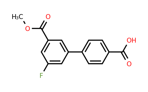 1261928-18-0 | 4-(3-Fluoro-5-methoxycarbonylphenyl)benzoic acid
