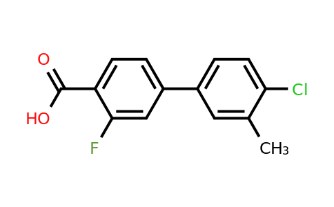 1261930-37-3 | 4-(4-Chloro-3-methylphenyl)-2-fluorobenzoic acid