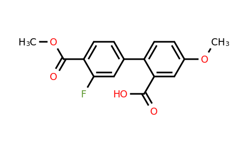 1261933-96-3 | 2-(3-Fluoro-4-methoxycarbonylphenyl)-5-methoxybenzoic acid