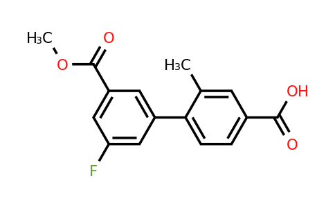 1261934-45-5 | 4-(3-Fluoro-5-methoxycarbonylphenyl)-3-methylbenzoic acid