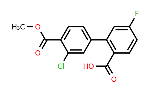 1261935-48-1 | 2-(3-Chloro-4-methoxycarbonylphenyl)-4-fluorobenzoic acid