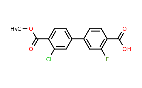 1261935-55-0 | 4-(3-Chloro-4-methoxycarbonylphenyl)-2-fluorobenzoic acid
