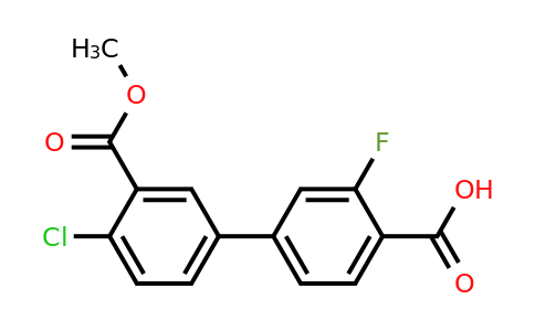 1261935-73-2 | 4-(4-Chloro-3-methoxycarbonylphenyl)-2-fluorobenzoic acid