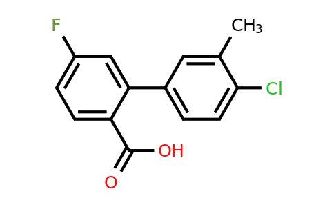 1261936-73-5 | 2-(4-Chloro-3-methylphenyl)-4-fluorobenzoic acid