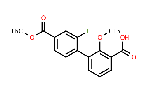 1261940-10-6 | 3-(2-Fluoro-4-methoxycarbonylphenyl)-2-methoxybenzoic acid