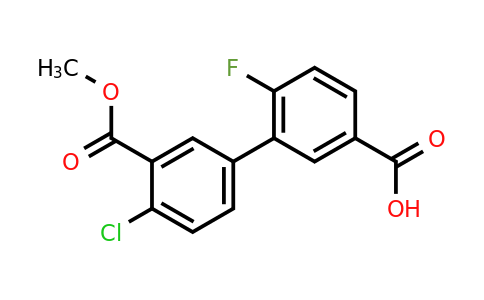 1261940-63-9 | 3-(4-Chloro-3-methoxycarbonylphenyl)-4-fluorobenzoic acid