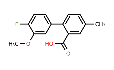 1261953-15-4 | 2-(4-Fluoro-3-methoxyphenyl)-5-methylbenzoic acid