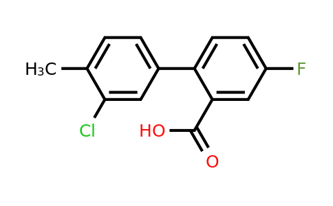 1261958-71-7 | 2-(3-Chloro-4-methylphenyl)-5-fluorobenzoic acid