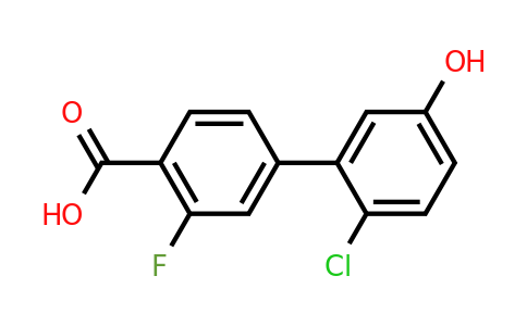 1261961-87-8 | 4-(2-Chloro-5-hydroxyphenyl)-2-fluorobenzoic acid