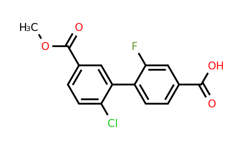 1261967-61-6 | 4-(2-Chloro-5-methoxycarbonylphenyl)-3-fluorobenzoic acid