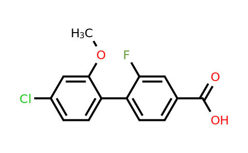 1261970-23-3 | 4'-Chloro-2-fluoro-2'-methoxy-[1,1'-biphenyl]-4-carboxylic acid