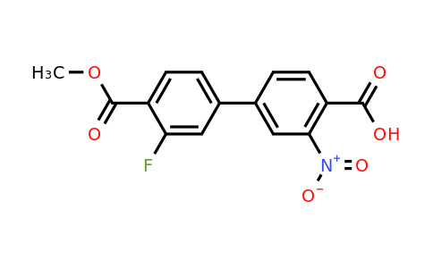 1261970-98-2 | 4-(3-Fluoro-4-methoxycarbonylphenyl)-2-nitrobenzoic acid