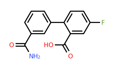 1261973-61-8 | 2-(3-Aminocarbonylphenyl)-5-fluorobenzoic acid