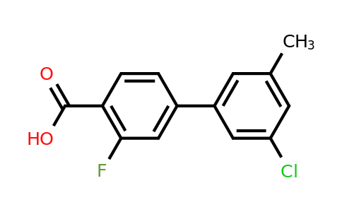 1261976-28-6 | 4-(3-Chloro-5-methylphenyl)-2-fluorobenzoic acid