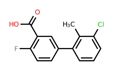 1261979-44-5 | 5-(3-Chloro-2-methylphenyl)-2-fluorobenzoic acid