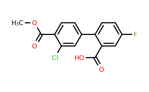 1261986-05-3 | 2-(3-Chloro-4-methoxycarbonylphenyl)-5-fluorobenzoic acid