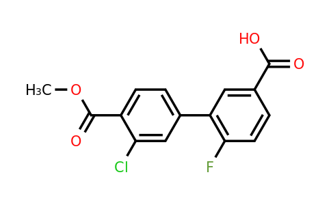 1261986-24-6 | 3-(3-Chloro-4-methoxycarbonylphenyl)-4-fluorobenzoic acid