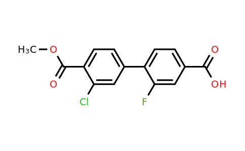 1261986-26-8 | 4-(3-Chloro-4-methoxycarbonylphenyl)-3-fluorobenzoic acid