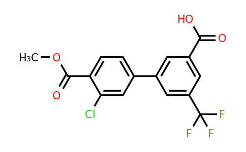 1261986-53-1 | 3-(3-Chloro-4-methoxycarbonylphenyl)-5-trifluoromethylbenzoic acid