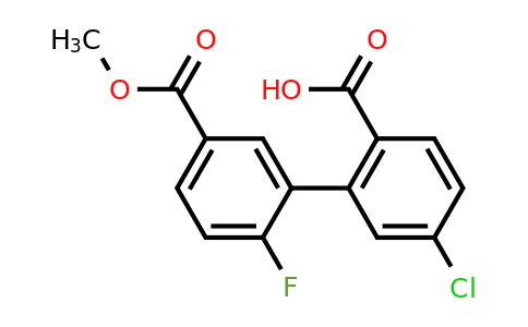 1261986-89-3 | 4-Chloro-2-(2-fluoro-5-methoxycarbonylphenyl)benzoic acid
