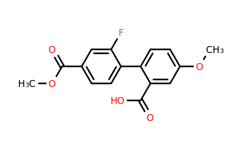 1261993-50-3 | 2-(2-Fluoro-4-methoxycarbonylphenyl)-5-methoxybenzoic acid