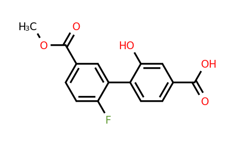 1261993-58-1 | 4-(2-Fluoro-5-methoxycarbonylphenyl)-3-hydroxybenzoic acid