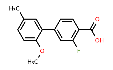 1262007-03-3 | 2-Fluoro-4-(2-methoxy-5-methylphenyl)benzoic acid