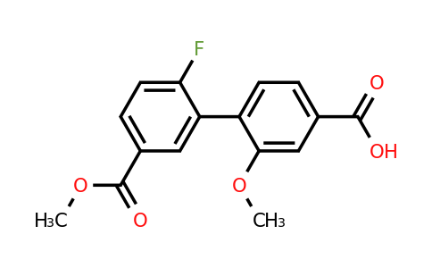 1262009-18-6 | 4-(2-Fluoro-5-methoxycarbonylphenyl)-3-methoxybenzoic acid