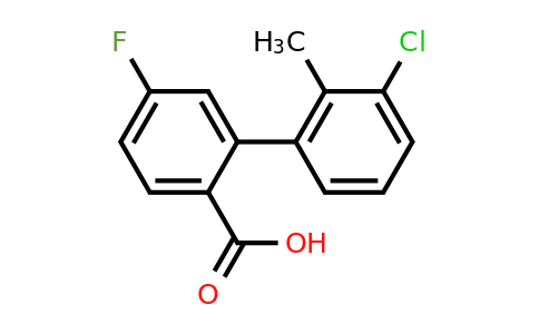 1262009-35-7 | 2-(3-Chloro-2-methylphenyl)-4-fluorobenzoic acid